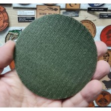 Seyhan Askeri Malzeme Komando Andı Korku Nedir Bilmeyiz  -Yuvarlak  Deri Peç - Arma - Leather Patch