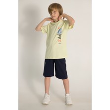 Dmb Boys & Girls Ön ve Arka Baskılı Bisiklet Yaka Erkek Çocuk Tişört