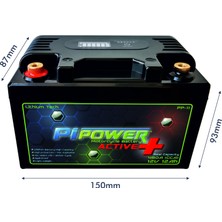 Pipower Active Plus 12V 12AH Lithium Lifepo4 Lityum Motosiklet Aküsü