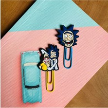 Birikiyedi Rick And Morty 3D Kitap Ayracı / Ataç 2'li Set (Defter Görsel Amaçlı Kullanılmıştır.)