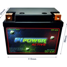 Pi Power Pipower Active Compact 12V 6AH Lithium Lifepo4 Lityum Motosiklet Aküsü