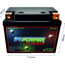 Ultimate Compact 12V2,6A Lifepo4 Lityum Motosiklet Aküsü