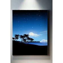 SuAla Illüstrasyon Temalı, Palmiyeler Manzarası TABLO-361