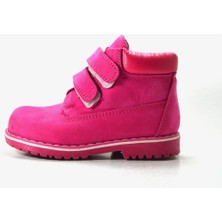 Pinky Pinky 081  Deri Pembe Ortopedik Kız Bebek Çocuk Bot