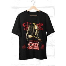 Cngz Shop Unisex Ozzy Osbourne Baskılı T-Shirt Rock Metal Müzik Baskılı T-Shirt