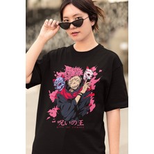 Cngz Shop Oversize Jjk Sukuna King Of Curses Baskılı T-Shirt Unisex Anime Baskılı T-Shirt