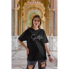 Cngz Shop Unisex Oversize Taylor Swift Sırt Baskılı Swiftie Yazılı Ön Arka Baskılı T-Shirt