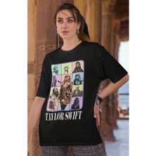 Cngz Shop Taylor Swift Yazılı Unisex Oversize Taylor Swift Resimleri Baskılı T-Shirt