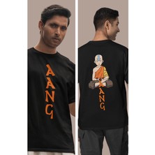 Cngz Shop Avatar Aang Sırt Baskılı Unisex Son Hava Bükücü Baskılı T-Shirt