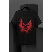 Cngz Shop Unisex Kuru Kafa Baskılı T-Shirt Oversize Püskürtme Baskılı T-Shirt