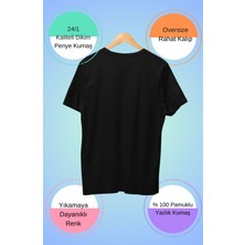 Cngz Shop Unisex Kuru Kafa Baskılı T-Shirt Oversize Püskürtme Baskılı T-Shirt