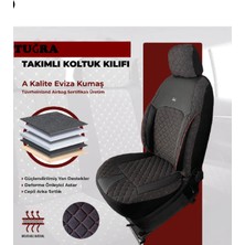 Galaxy Seat Alhambra 1995-2010 Uyumlu Tugraserisi Araba Koltuk Kılıfı Takımı Pamuklu Deri Detay