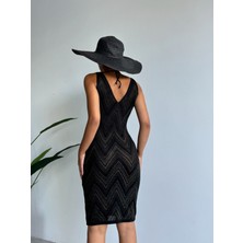 Nosia Fashion Zigzag Desenli Pareo Elbise