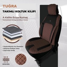 Galaxy Hyundai Accent Blue Uyumlu Tugraserisi Araba Koltuk Kılıfı Takımı Pamuklu Deri Detay