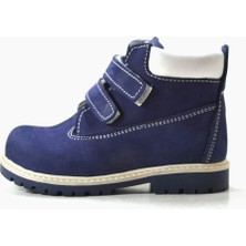 Bayrak B.781  Deri Lacivert Cırtlı Ortopedik Erkek Bebek Bot