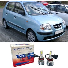 Photon Hyundai Atos LED Xenon Uzun + Kısa Far Ampulü H4 Duo Yeni Seri Beyaz
