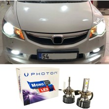 Photon Honda Civic Fd6 LED Xenon Kısa Far Ampulü Hb4 Mono Yeni Seri Beyaz 2006-2012