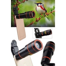 Woodhub Lensler ve Filtreler 8x Hd Zoom Cep Telefonu Büyüteç Mikroskop Dijital Teleskop Kamera Lens Cep Tel