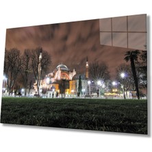Miyrem Glasses Collection -A1^# Istanbul Akşam Camii Manzara Cam Tablo