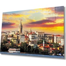 Miyrem  Miyrem Glasses Collection -A1^# Istanbul Galata Kulesi Manzara Cam Tablo