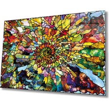 Miyrem  Miyrem Glasses Collection -A1^#  Renkli Soyut Cam Tablo