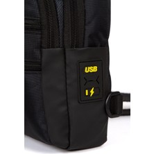 Newish Polo Body Bag USB Çıkışlı Çapraz Göğüs ve Sırt Çantası-Qatro 2333