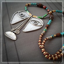 Z Jewelry Art Babatunde - El Yapımı Etnik Otantik Bohem Kadın Erkek Kolye