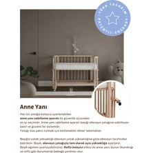 Ege Baby Doğal Ahşap 4 in 1 Beşik Takım(BL) 70 x 110 - anneyanı, karyola, oyun parkı, montessori + junior yatak