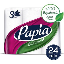 Papia Biocare Kağıt Havlu 24 Rulo ( 6 Rulo x 4 Paket)