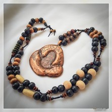 Z Jewelry Art Baddala - El Yapımı Etnik Otantik Bohem Kadın Erkek Unisex Kolye