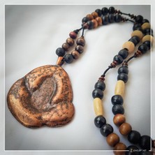 Z Jewelry Art Baddala - El Yapımı Etnik Otantik Bohem Kadın Erkek Unisex Kolye