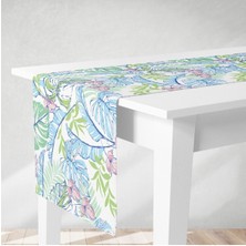 Decofav Runner Soft Rekler Sulu Boya Tropik Yaprak Desenli Dijital Baskılı