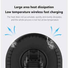 Dexmon 15W Hızlı Magsafe Kablosuz Wireless Şarjlı Peteğe Takılabilen Destek Ayaklı Araç Içi Telefon Tutucu