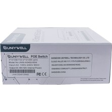 Uniywell 4 Port Poe Switch + 2 Uplink | 65W Iç Güç Ünitesi | UNW-AI0402-65W