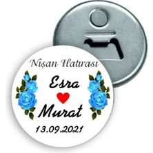 Özcan Tasarım Kişiye Özel Açacaklı Düğün Magnet - Nişan Magnet - Söz Magnet ( 24 Adet )