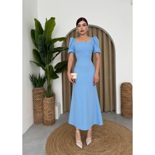 Concon Moda Balon Kol Uzun Maya Elbise