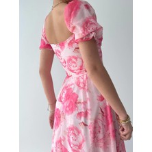Concon Moda Candy Şifon Midi Elbise