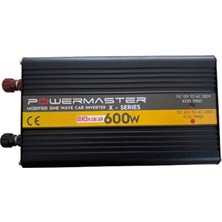 Powermaster 12 V Volt 600 W Watt Modifiye Sinus Solar Inverter 220V Çevirici Invertör Dönüştürücü