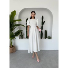 Concon Moda  Viki Midi Boy Kloş Elbise