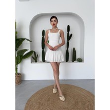 Concon Moda Kalın Askılı Fisto Mini Elbise
