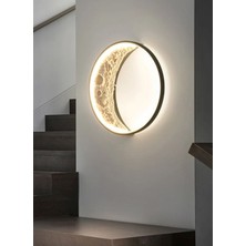 Crystal Palace Ledli Ay Aplik - LED Aydınlatma - Çocuk Odası  Salon  Koridor  Teras Aydınlatma - Aylı Avize 60CM