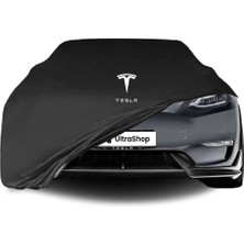 Ultra Shop Tesla Model Y (2020-) Araba Brandası Siyah Kumaş Penye Toz Geçirmez Araba Garaj Brandası