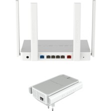 Keenetic Titan AX3200 Mesh Wifi 6 Multi-Gigabit Yönetilebilir Fiber Router ve Keenetic Buddy 6 AX3000 Kablosuz Menzil Genişletici, Wi-Fi Mesh, Repeater, Range Extender, Access Point 2'li Kit