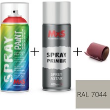 MxS Sprey+Astar Premium Özel Yapım Akrilik Sprey Boya Seti 400 ml (Araba-Metal-Plastik-Ahşap) + Zımpara
