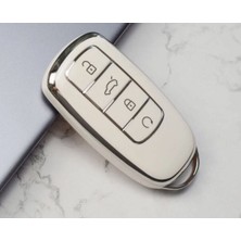 Şenyıldız Aksesuar Chery Tiggo 8 Pro Omoda 5 Anahtar Kılıfı Krom (Gümüş)