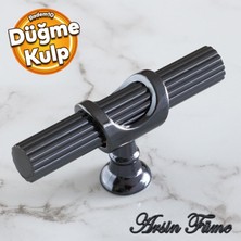 Badem10 Arsin Füme Metal Düğme Tek Vidalı Çekmece Mutfak Mobilya Dolabı Kulbu