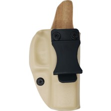 Aresoutdoors Glock 45 Için Uyumlu Kydex Kadife Kaplamalı Silah Kılıfı Kum