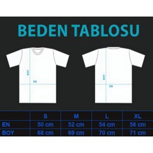 Stıl-X Kalp Baskılı Standart Kalıp %100 Pamuklu Kadın Tshırt