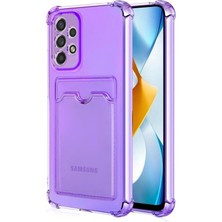 HANPORIUM Samsung Galaxy A73 Kılıf Darbe Emici Köşe Korumalı Kartlıklı Cüzdanlı Silikon Kapak