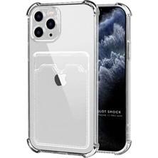 HANPORIUM Apple iPhone 11 Pro Max Kılıf Darbe Emici Köşe Korumalı Kartlıklı Cüzdanlı Silikon Kapak